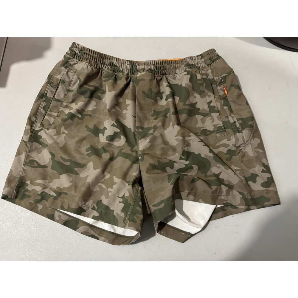 Birddogs Shorts Adult XL Green Camo Lined Stretch Pockets Logo Mens XL
